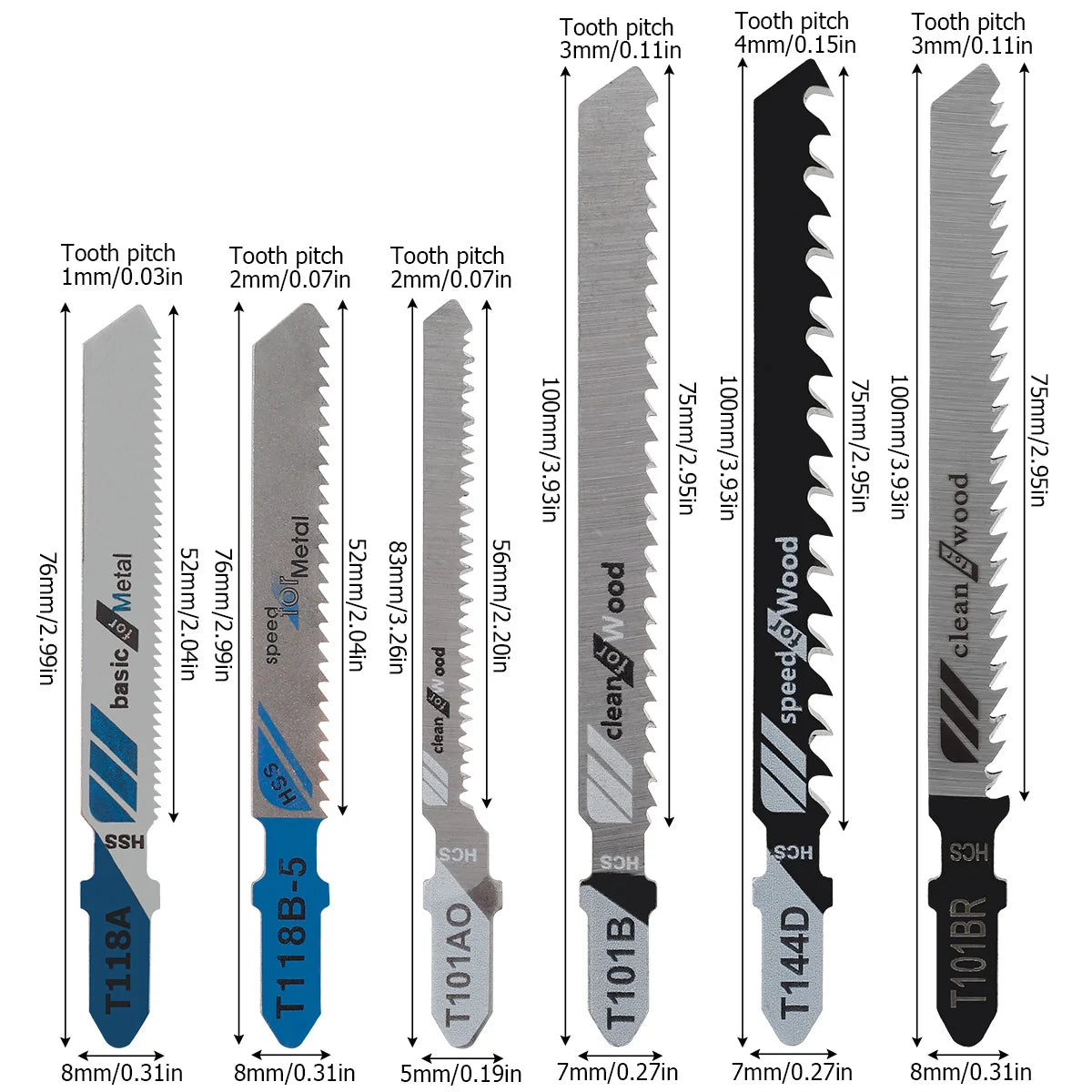 10/50pcs Jig Saw Blade Set T-shank Jigsaw Blade Wood Thin Metal Cutting Tool for DEWALT/Bosch/Hitachi/Makita/Milwaukee/Metabo - ShoreCo.Shop