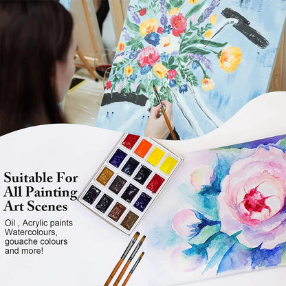 12/48pcs Premium Flat Art Paintbrush Set Durable Anti-Shedding Synthetic Nylon Bristles for Watercolor Acrylics Gouache Painting    Home Decor Supply | Online Retail | ShoreShopper.com