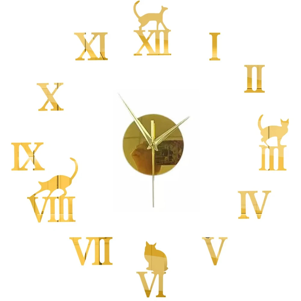 Large Wall Clock Quartz Needle 3D DIY 27" 37" or 47" Wall Clock    Home Decor Supply | Online Retail | ShoreShopper.com