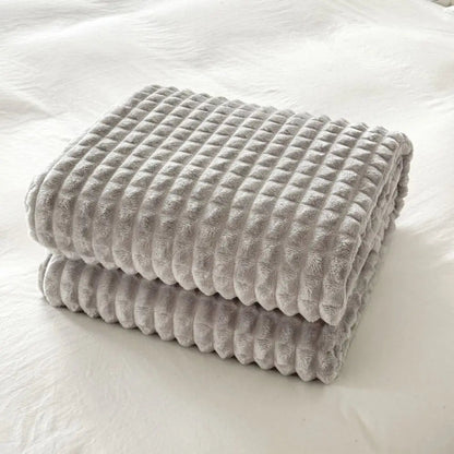 Durable Solid Color Flannel Blanket Thickened Comfortable Sofa Plush Blanket Soft Warm Office Nap Blanket Unisex    Your Coastal Marketplace | Shoreshopper.com