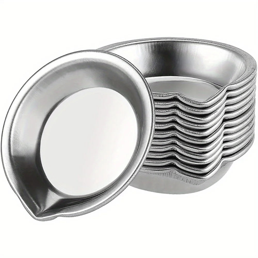 5/10/20pcs Durable Stainless Steel Paint Palette Set,Round Mixing Trays for Artists - Metal Art Supplies for Home and School Use    Home Decor Supply | Online Retail | ShoreShopper.com