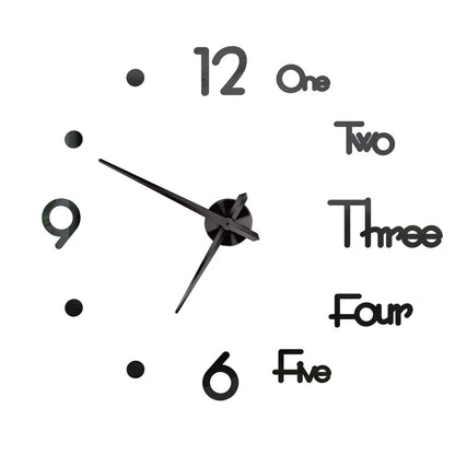 Large Wall Clock Quartz Needle 3D DIY 27" 37" or 47" Wall Clock    Home Decor Supply | Online Retail | ShoreShopper.com