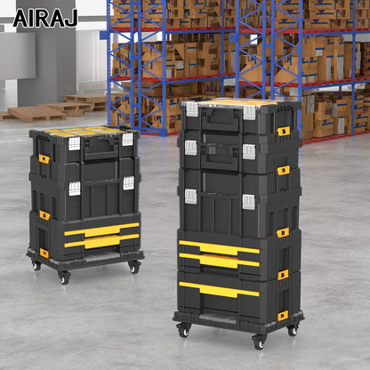 AIRAJ MultiFunctional Tier Stackable Rolling Plastic Portable Folding Tool Storage Box , Suitable for Garage Storage    Home Decor Supply | Online Retail | ShoreShopper.com