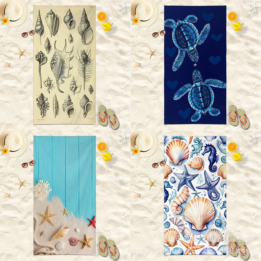 Beach Turtle Animal Printed Beach Towel, Quick Drying Absorbent Beach Towel Outdoor Sports Swimming Beach Towel Face Towel Towel    Your Coastal Marketplace | Shoreshopper.com