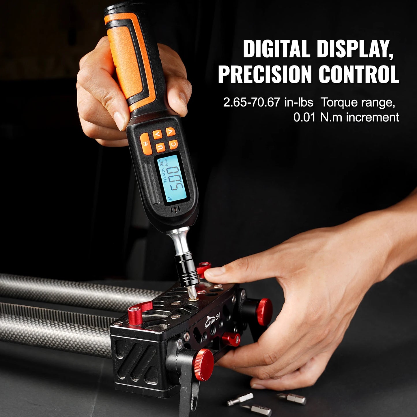 SucceBuy 1/4" Digital Torque Screwdriver Drive Screwdriver Torque Wrench with Bits& Case Electrician Torque Screwdriver with LCD - ShoreCo.Shop