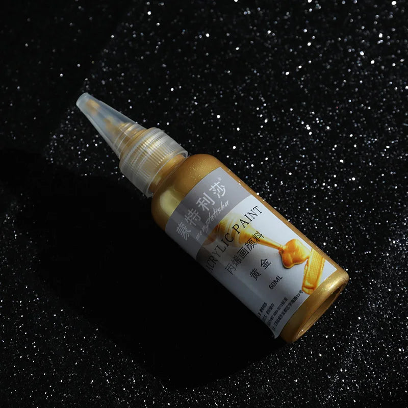 60ml Gold Paint Metallic acrylic paint waterproof not faded DIY painted Pigments    Home Decor Supply | Online Retail | ShoreShopper.com