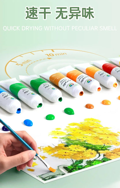12/18/24/36 Colors Acrylic Paint Set Art Supplies акриловые краски 야광도료 for Artist On Metal Plastic Ceramic Leather Wood Glass    Home Decor Supply | Online Retail | ShoreShopper.com