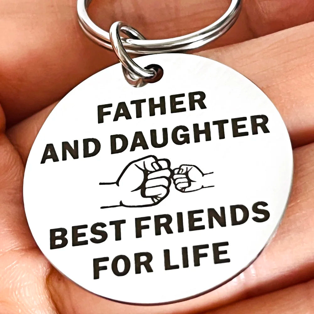 Father and Daughter Father's Day Keychain Daughter Necklace Set Gift for Dad Daughter Daughter Keyring Necklace Gift for Dad    Your Coastal Marketplace | Shoreshopper.com