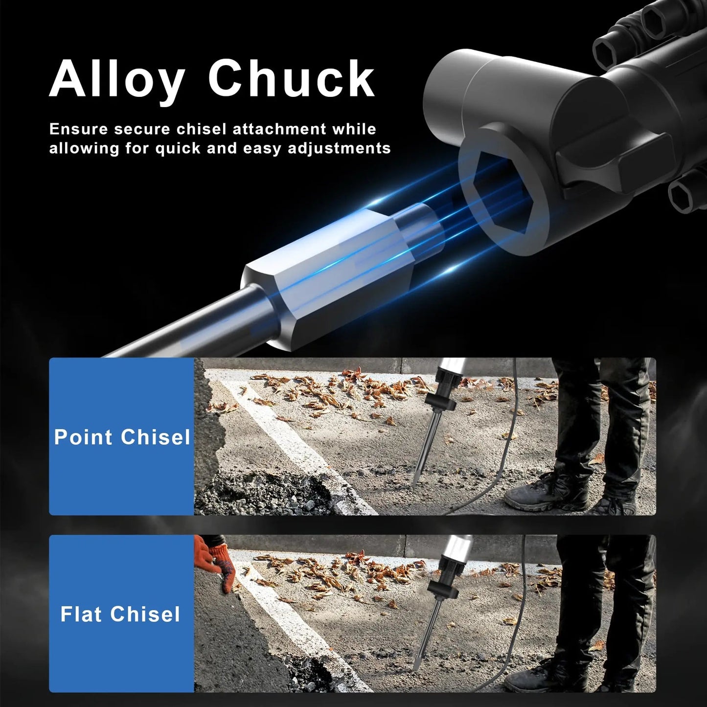 3600W Demolition Jack Hammer Electric Concrete Breaker Heavy Duty 2100 BPM Corded Power Rotary Hammer Drill with 2pcs Chisel Bit    Home Decor Supply | Online Retail | ShoreShopper.com
