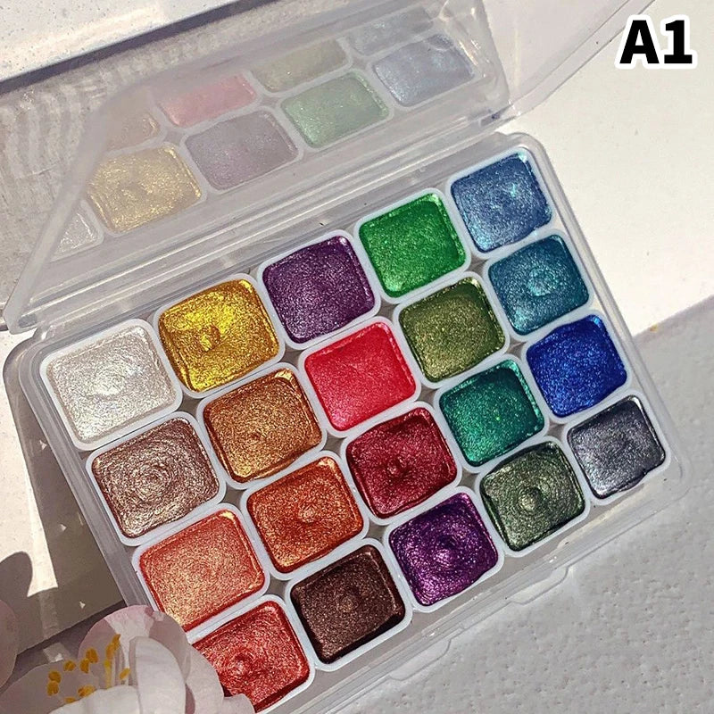 Art Watercolor Paint Oil Painting High Saturation Popular Semi-Solid 20 grids Color pigment    Home Decor Supply | Online Retail | ShoreShopper.com