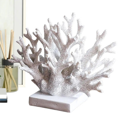 Realistic Coral Resin Statue Sea Themed Coastal Home Decor for Living Room Entrance, Nautical Wine Cabinet Courtyard Decor    Your Coastal Marketplace | Shoreshopper.com