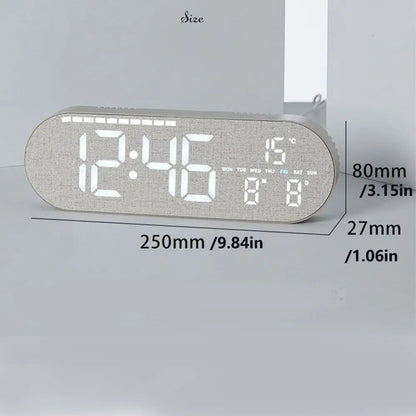Minimalist Design Digital Wall Clock Silent Operation Nordic Style Alarm Clock Temperature Date Display Hanging Mount    Home Decor Supply | Online Retail | ShoreShopper.com
