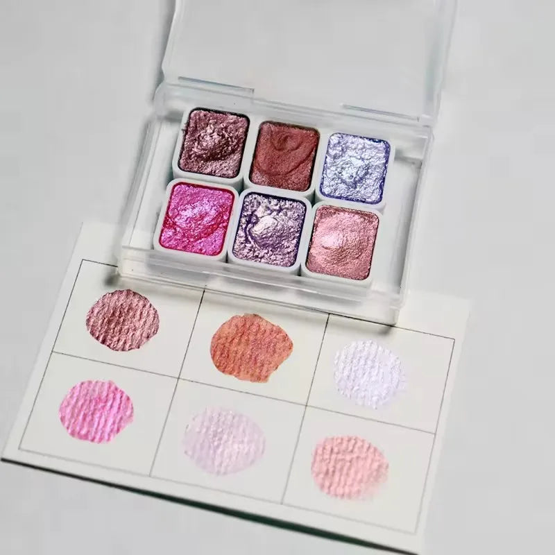 6-Color Iridescent Watercolor Paint Set for Artists and Painting Enthusiasts, Perfect for Professional Artistic Purposes    Home Decor Supply | Online Retail | ShoreShopper.com