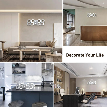 3D LED Digital Clock 12/24H Time Display Colorful Clock for Office/Living Room/Meeting Room/Kitchen    Home Decor Supply | Online Retail | ShoreShopper.com
