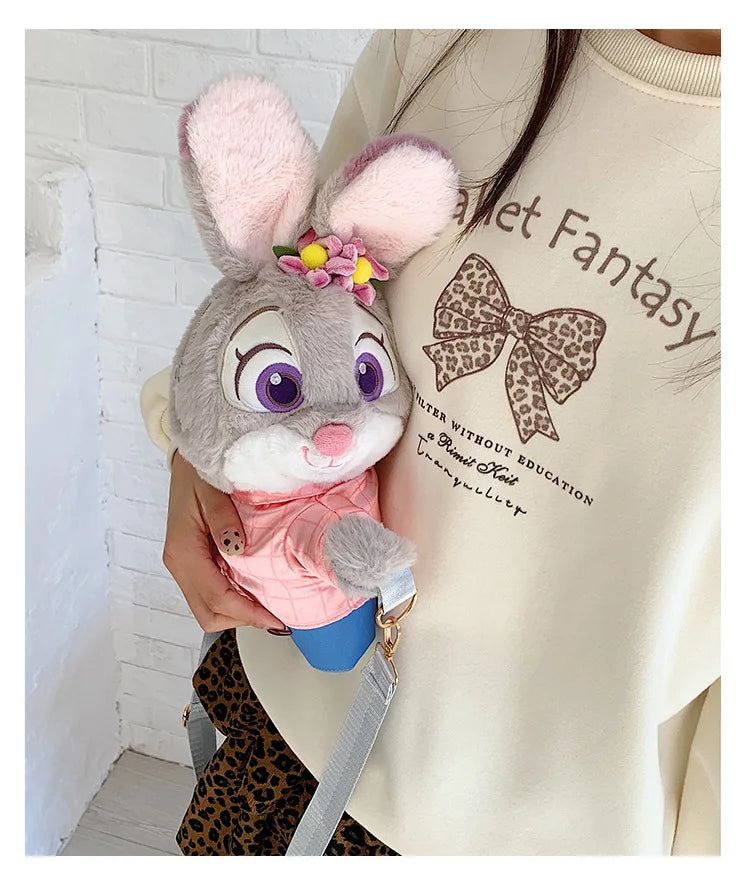 New Zootopia Doll Crossbody Bag Cartoon Judy Hopps Shoulder Bag Holiday Gift Large Capacity Portable Storage Commuter Bag - ShoreCo.Shop