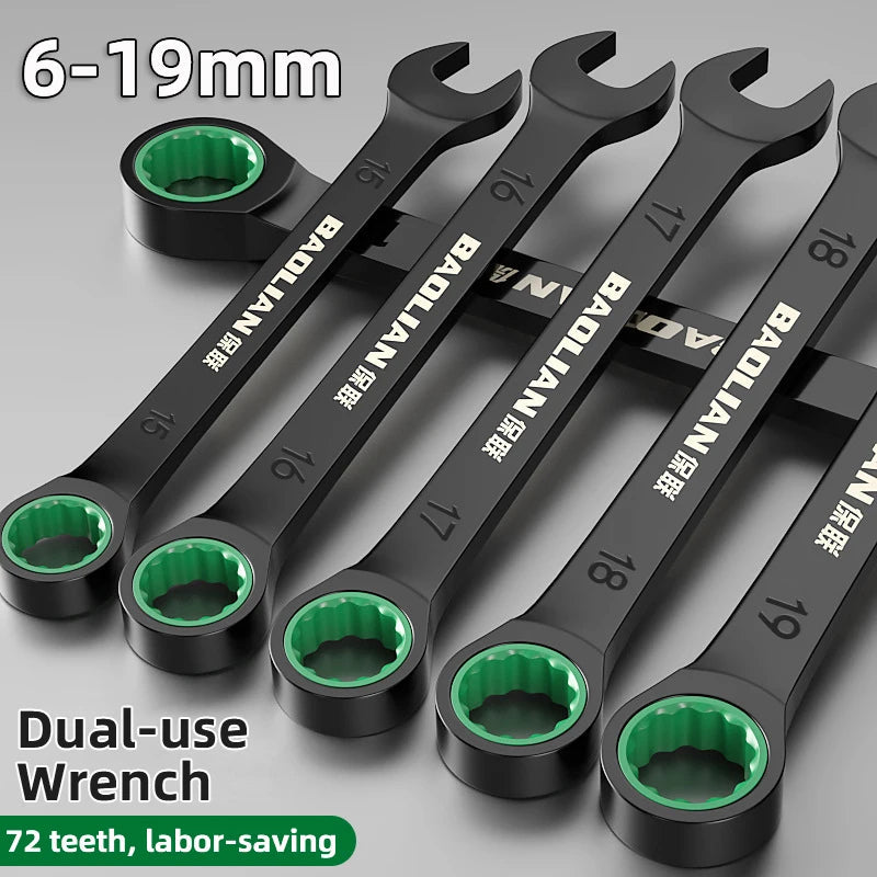 Dual-Purpose Wrench Fast Plum Blossom Ratchet Wrench Industrial Grade 72 Tooth Labor-Saving, Fast and Durable Dual-use Wrench    Home Decor Supply | Online Retail | ShoreShopper.com