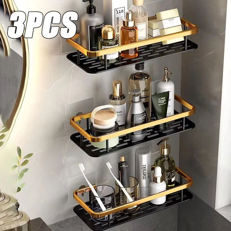 Bathroom Shelves Wall Mounted Non perforated Bathroom Shelf Shower  Storage Shelf  Kitchen Organizer  Bathroom Corner Shelf    Home Decor Supply | Online Retail | ShoreShopper.com