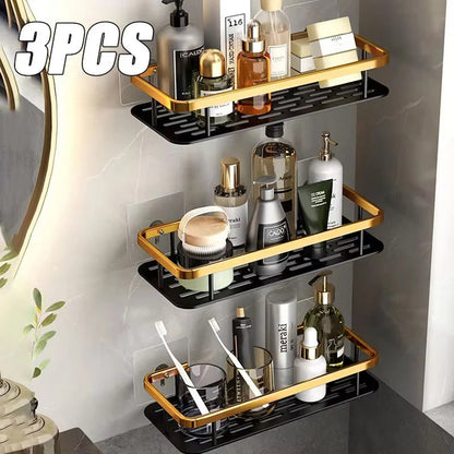 Bathroom Shelves Wall Mounted Non perforated Bathroom Shelf Shower  Storage Shelf  Kitchen Organizer  Bathroom Corner Shelf    Home Decor Supply | Online Retail | ShoreShopper.com