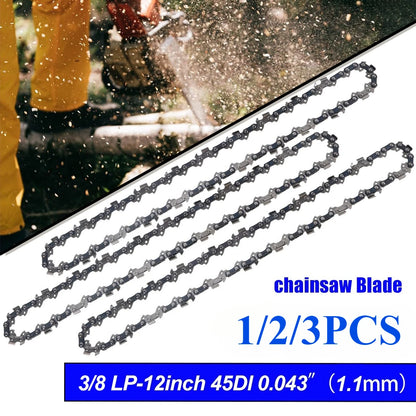 12 Inch Chainsaw Chain 3/8" LP Pitch .043'' Gauge 45 Drive Links Fits For DeWalt DCCS620P1 Ryobi, Craftsman, Makita and More - ShoreCo.Shop