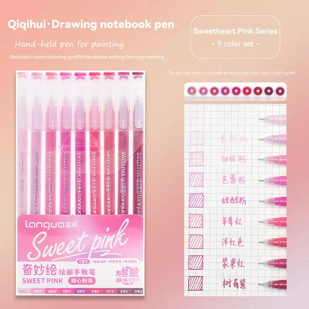 Languo 27-207 Colors Of One Set Drawing Handbook Pens Student DIY Graffiti Multi-Color Gel Pen Writing Marker Stationery    Home Decor Supply | Online Retail | ShoreShopper.com