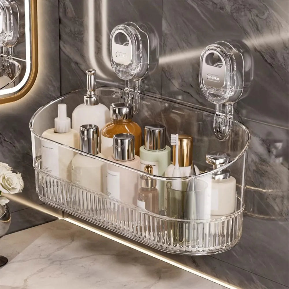 Hanging Shower Shelf Suction Storage Box Large Capacity & Strong Load-Bearing Removable Shower Basket Suction Cup for Bathroom    Home Decor Supply | Online Retail | ShoreShopper.com
