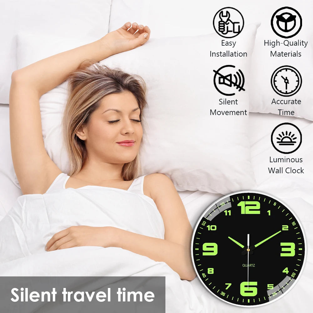 Glow In The Dark Luminous Numbered Round Clock    Home Decor Supply | Online Retail | ShoreShopper.com