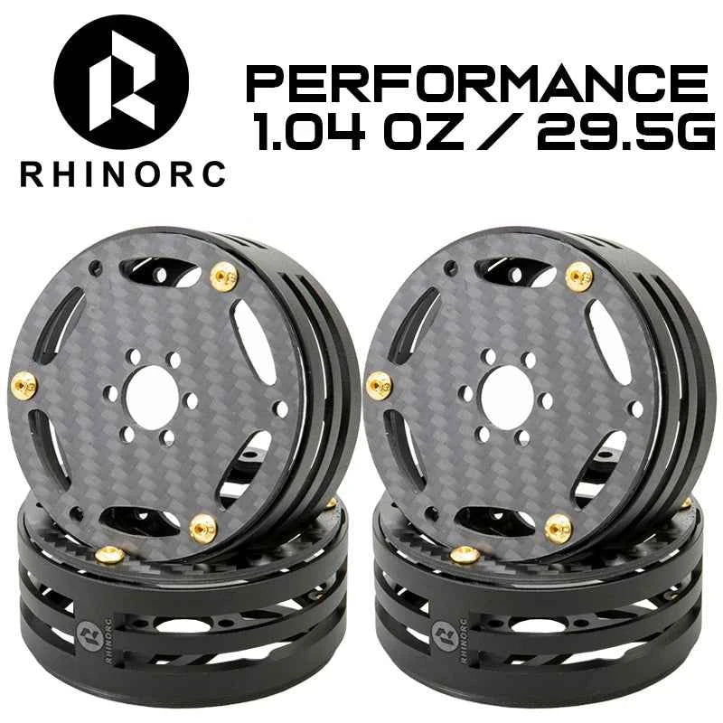RhinoRC 2.2 inch Narrow Carbon Fiber Aluminum Pro LightWeight RC Car Crawler Wheel Pro Shafty MOA