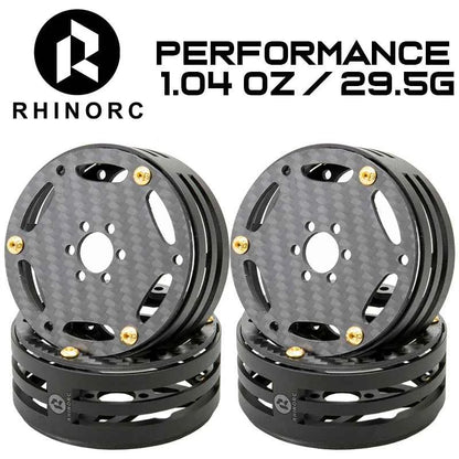 RhinoRC 2.2 inch Narrow Carbon Fiber Aluminum Pro LightWeight RC Car Crawler Wheel Pro Shafty MOA