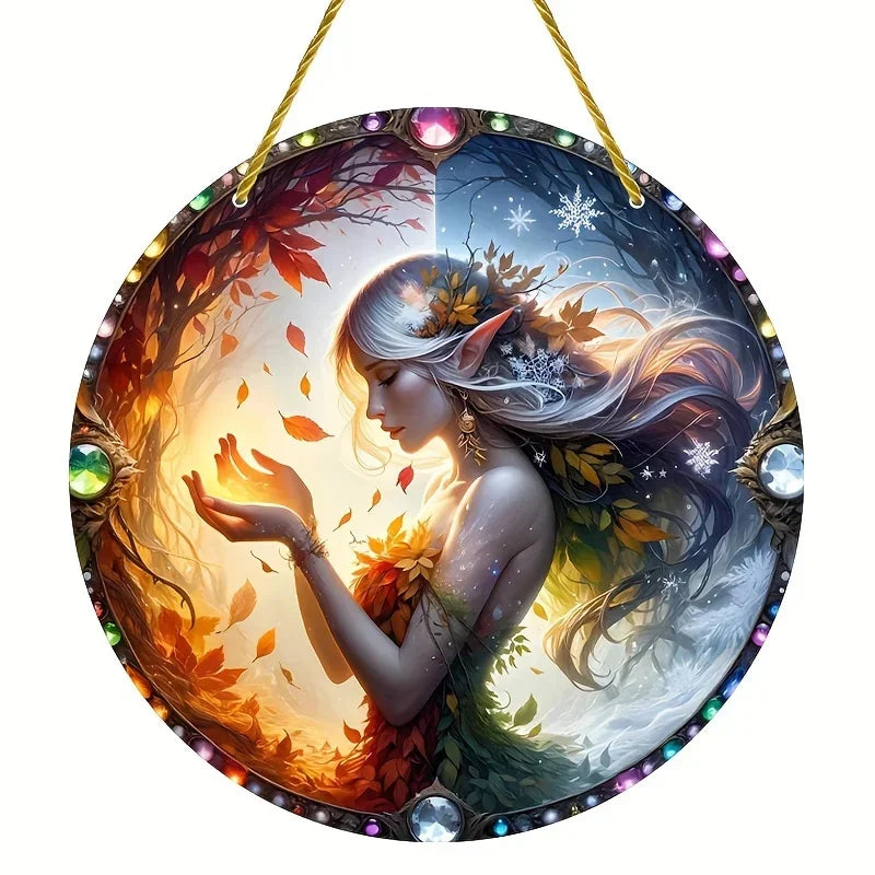 Enchanting Elf Fairy Acrylic Sun Catcher Window Door Display, Seasonal Summer Decor - for Home, Bar, for Daily Christmas Decor    Your Coastal Marketplace | Shoreshopper.com