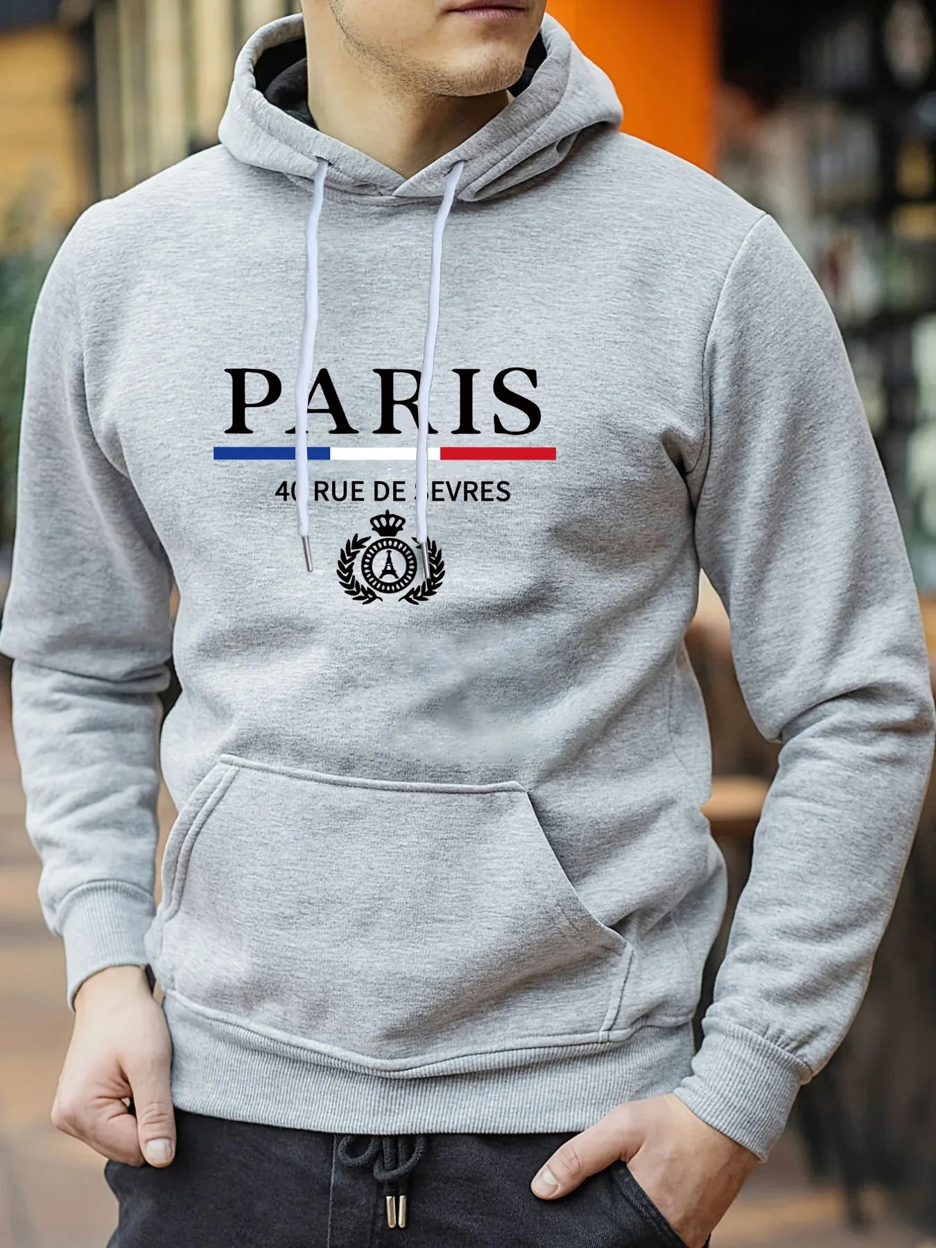Paris Print Hoodies Tshirt  For Men Casual Autumn Winter    Home Decor Supply | Online Retail | ShoreShopper.com
