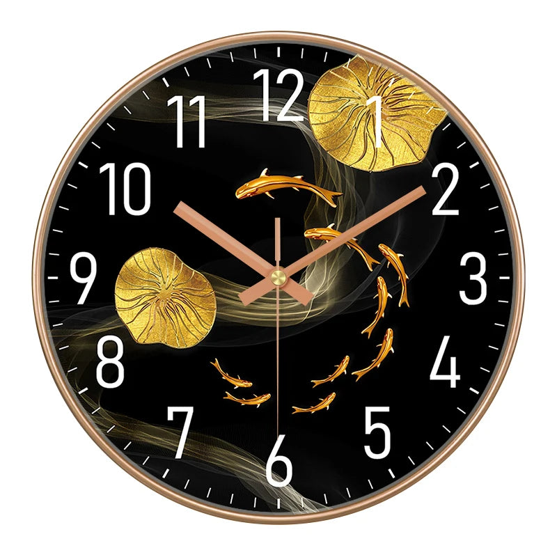 Simple Luxury Quartz Clock Hanging Wall Fish Decoration Modern Style Restaurant Living Room Home Decor Clock 8 10 12 Inche    Home Decor Supply | Online Retail | ShoreShopper.com