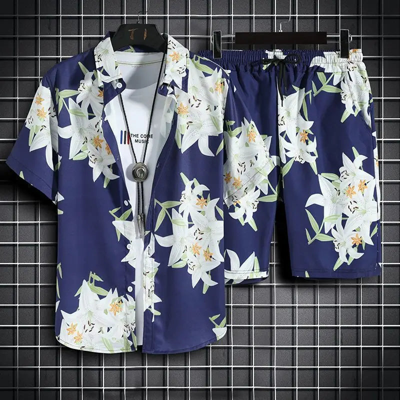 Beach Clothes For Men 2 Piece Set Quick Dry Hawaiian Shirt and Shorts Set Men Fashion Clothing Printing Casual Outfits Summer    Your Coastal Marketplace | Shoreshopper.com