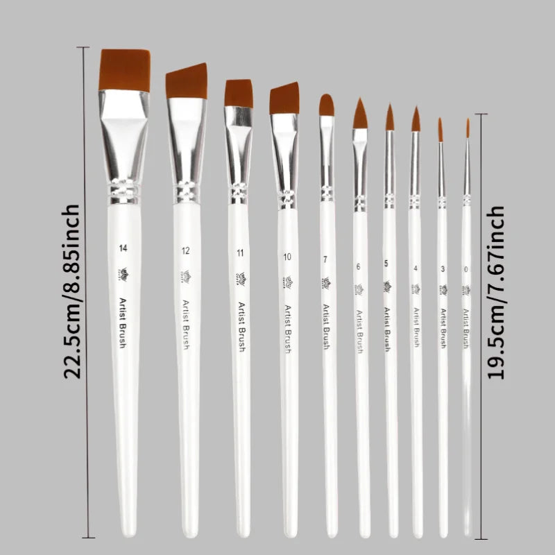 10pcs Multifunctional Art Painting Brushes Set Artist Art Painting Hook Line Watercolor Gouache Oil Painting Brush Art Supplies    Home Decor Supply | Online Retail | ShoreShopper.com