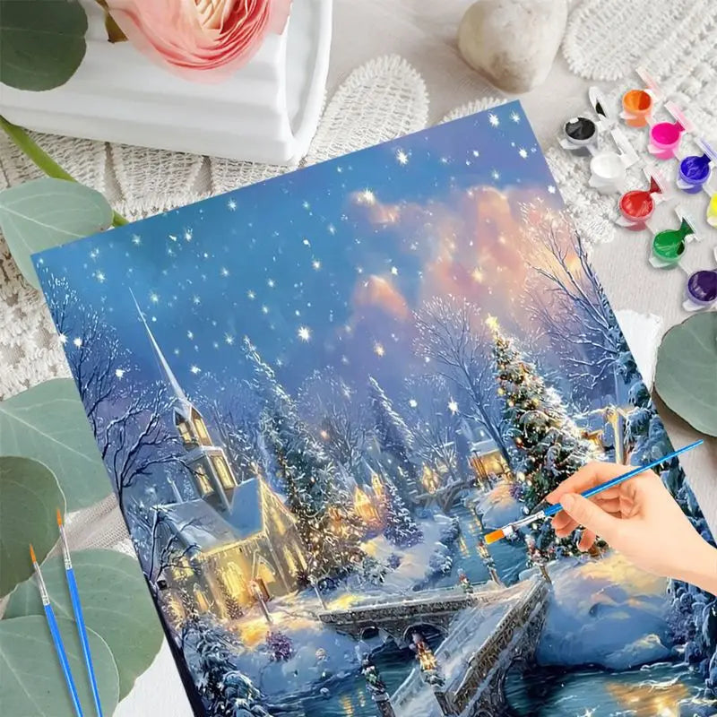 PhotoCustom Paint By Number Outdoor Scenery Kit Drawing On Canvas Diy Christmas Gift For Living Room Decora    Home Decor Supply | Online Retail | ShoreShopper.com