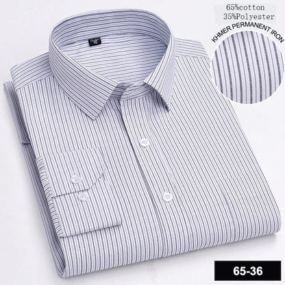 New in shirt long-sleeve shirts for men slim fit formal plian shirt single pocket office clothes soft plaid cotton designer tops    Home Decor Supply | Online Retail | ShoreShopper.com