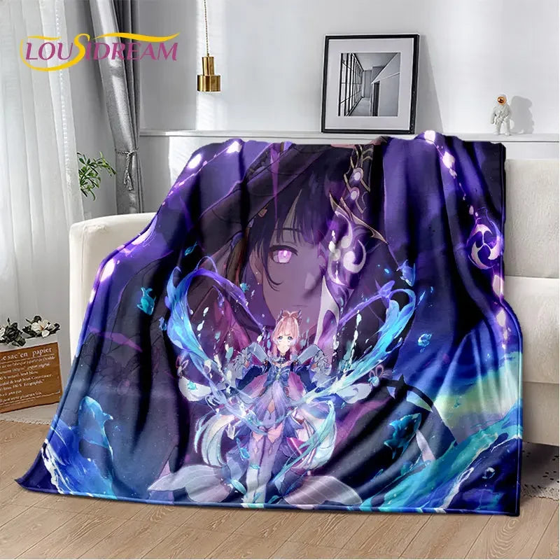Genshin Impact Cartoon Game Soft Plush Blanket,Flannel Blanket Throw Blanket for Living Room Bedroom Bed Sofa Picnic Cover Kids    Your Coastal Marketplace | Shoreshopper.com