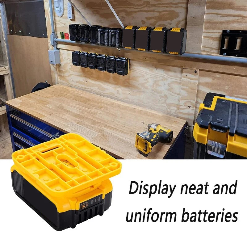 5/10PCS Battery Holder Stand for Dewalt 18V 20V Li-ion Battery,Wall Mount Battery Dock Storage Rack for Dewalt DCB182 DCB203 - ShoreCo.Shop