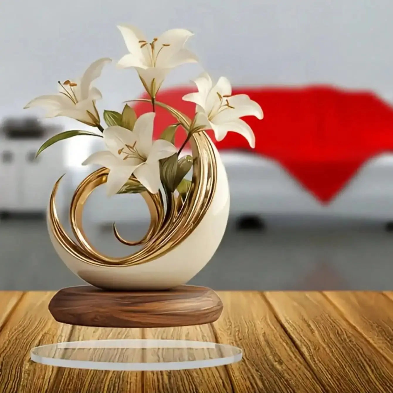1 piece of lily desktop decoration ornament suitable for living room desktop and office decoraValentine Day wedding decor gifts    Home Decor Supply | Online Retail | ShoreShopper.com