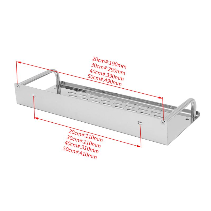 Stainless Steel Kitchen Bathroom Shelf Wall-mounted Storage Rack Single Layer    Home Decor Supply | Online Retail | ShoreShopper.com