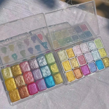 Master Grade 16 Colors Pearlescent Solid Watercolor Paint Mineral Nail Art Flower Painting Dyeing Tool Thangka ES    Home Decor Supply | Online Retail | ShoreShopper.com