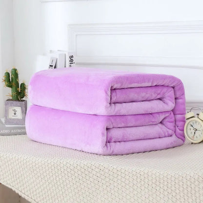 Fluffy Cloud Mink Fur Blanket Flannel Plush Comfortable Thickened and Warm Soft Sofa Throw Blanket  For Air-Conditioned Room    Your Coastal Marketplace | Shoreshopper.com