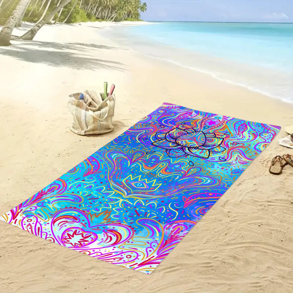 1pc Bohemian beach towel, ultra-fine fiber quick drying beach towel, multifunctional beach towel for beach swimming and vacation    Your Coastal Marketplace | Shoreshopper.com