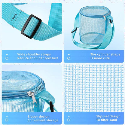 Beach swimming clothing storage bag sundries sorting beach bag shoulder backpack portable storage beach bag net bag    Your Coastal Marketplace | Shoreshopper.com
