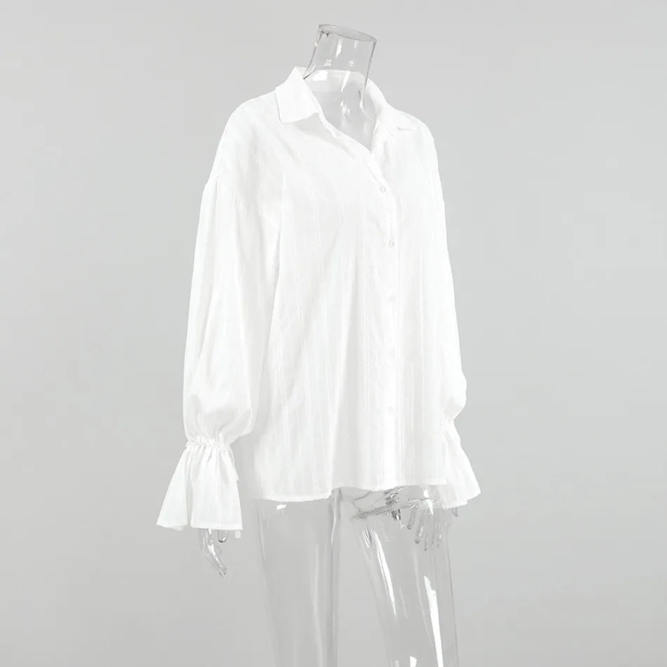 New Fashion White Shirts Women Long Sleeve Oversize Blouse New Spring Summer Basic Tops Cotton Chic Shirt for Women 100% Cotton    Your Coastal Marketplace | Shoreshopper.com