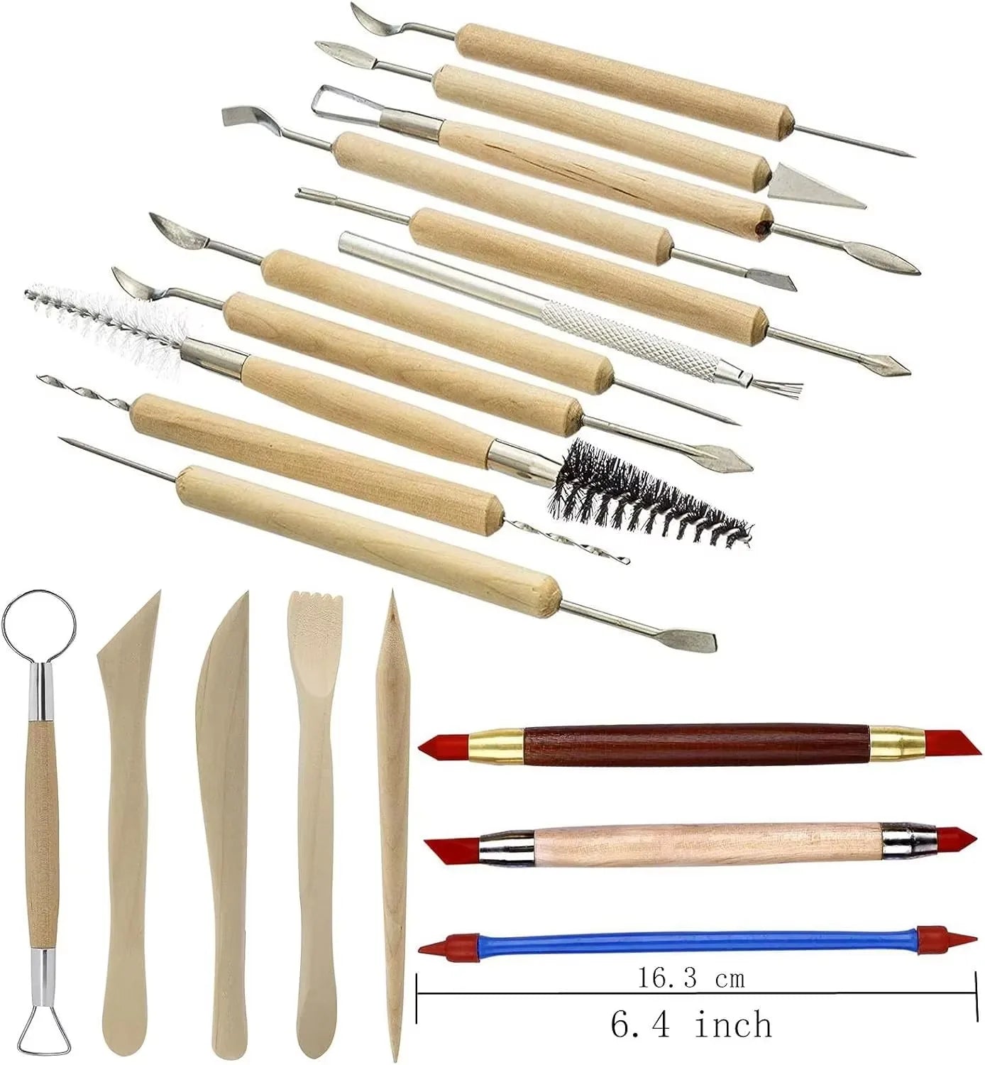 Art Supplies Ceramic Sculpting Tools Wooden Handles Ceramic Clay Pottery Tool Beginner DIY Crafts Wood and Steel Home School Use    Home Decor Supply | Online Retail | ShoreShopper.com