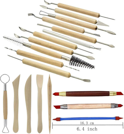 Art Supplies Ceramic Sculpting Tools Wooden Handles Ceramic Clay Pottery Tool Beginner DIY Crafts Wood and Steel Home School Use    Home Decor Supply | Online Retail | ShoreShopper.com