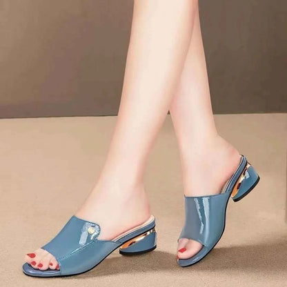 Women's Shoes Fashion Red Sexy Womens Slippers 2026 Soft Leather Ladies Comfortable Sandals Suitable for Girls Pantuflas Mujer