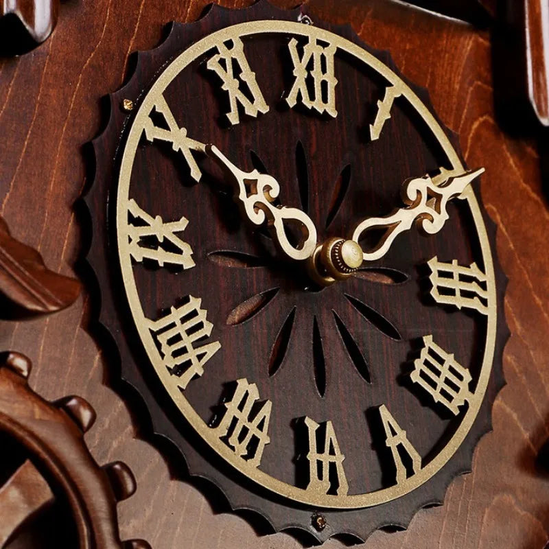 Antique Classic Solid Wood Hand-carved Cuckoo Wall Clock, Children's Music, Hour Announcement Swinging Creative Clock    Home Decor Supply | Online Retail | ShoreShopper.com