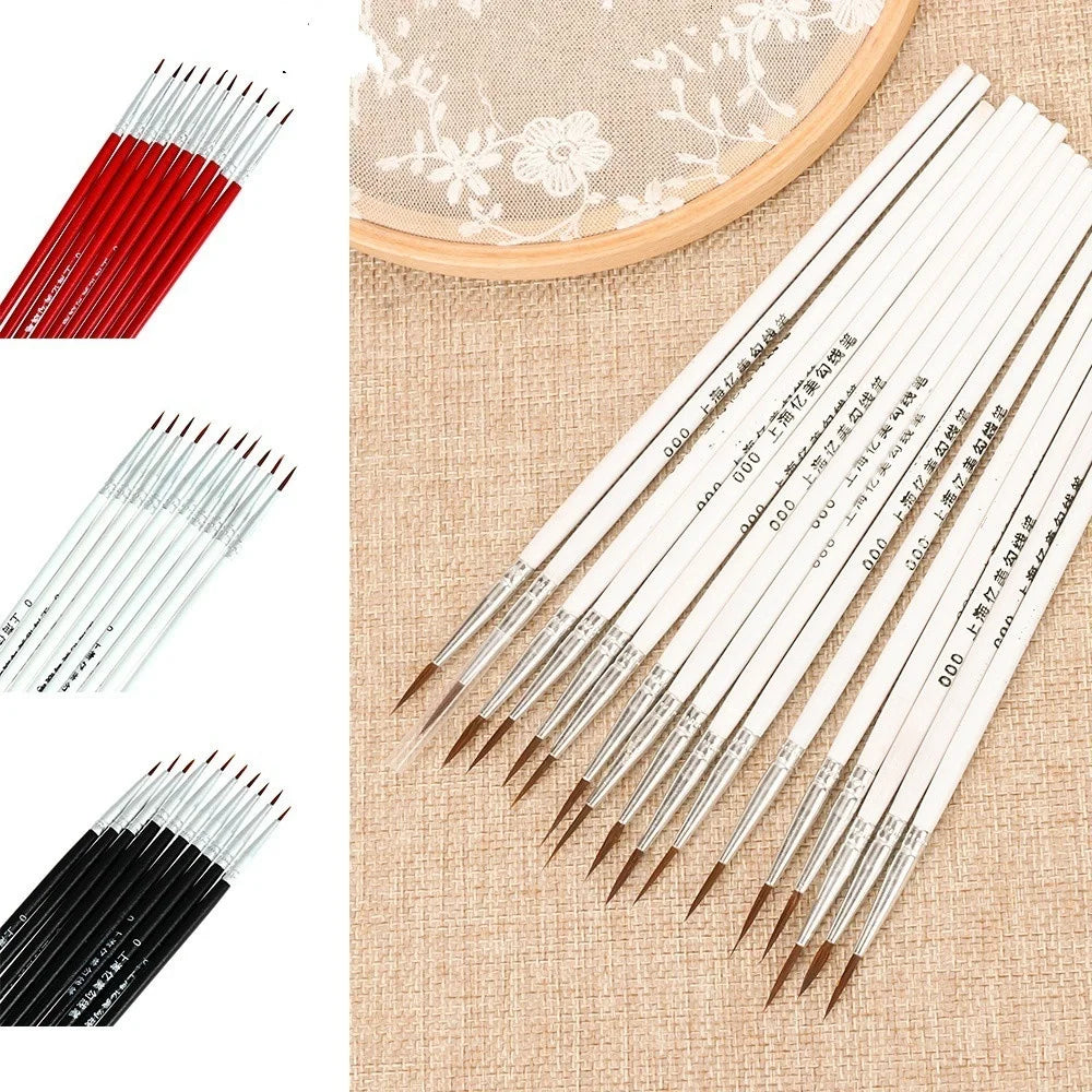 20pcs Thin Art Supplies Hand Painted Acrylic Hook Line Pen Paint Painting Brush Drawing    Home Decor Supply | Online Retail | ShoreShopper.com