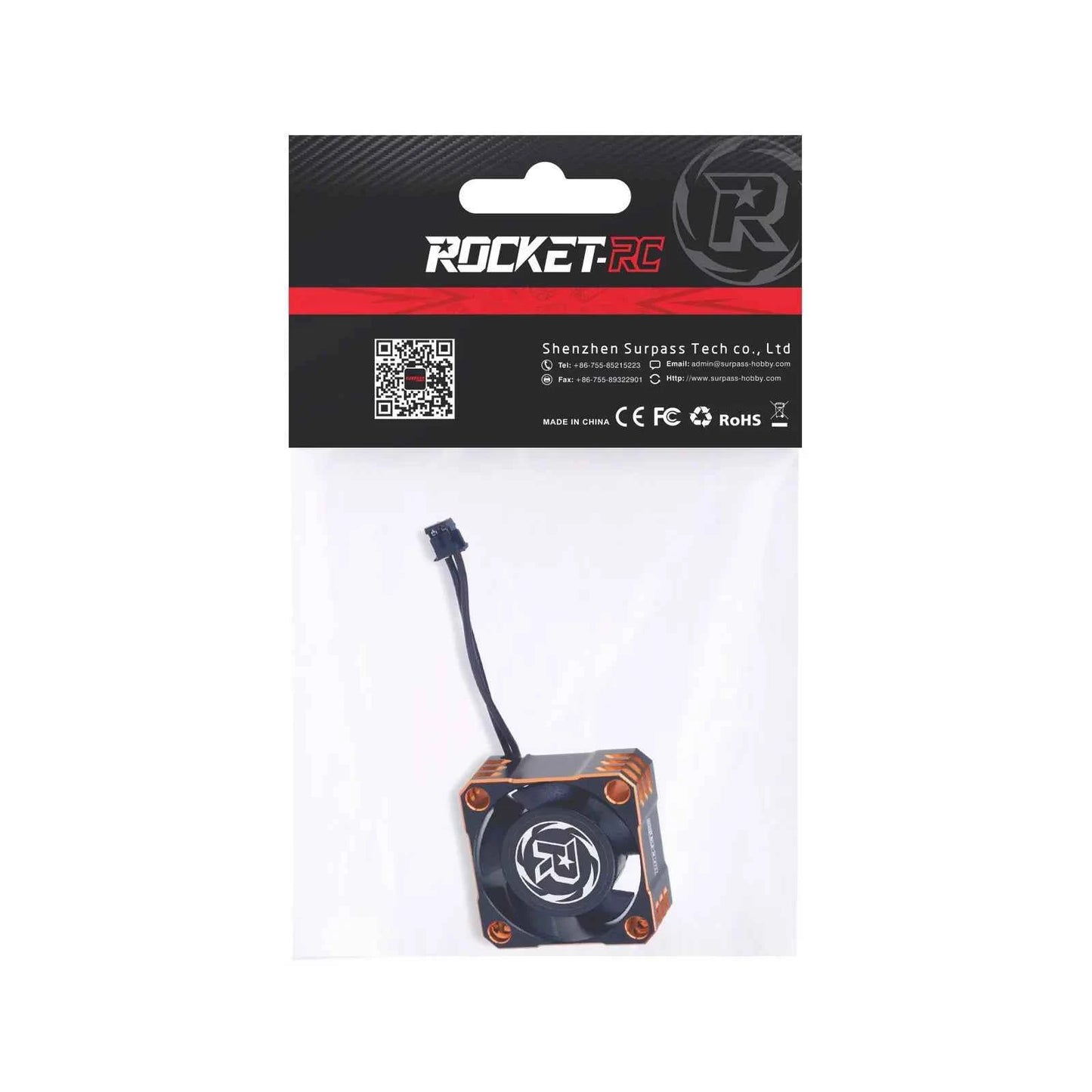 ROCKET-RC 25/30/35/40/50mm V2 Metal Cooling Fan 32000/28000/21000/16000/10000RPM for 1/8 1/10 1/12 RC Car 540/550/3650 Motor ESC